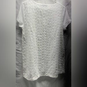 Vineyard Vines White Eyelet Top XS Oversized